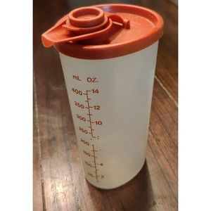 #2 Tupperware Sweet Saver Syrup Container w/ Red Lid & Pour Spout 640-23